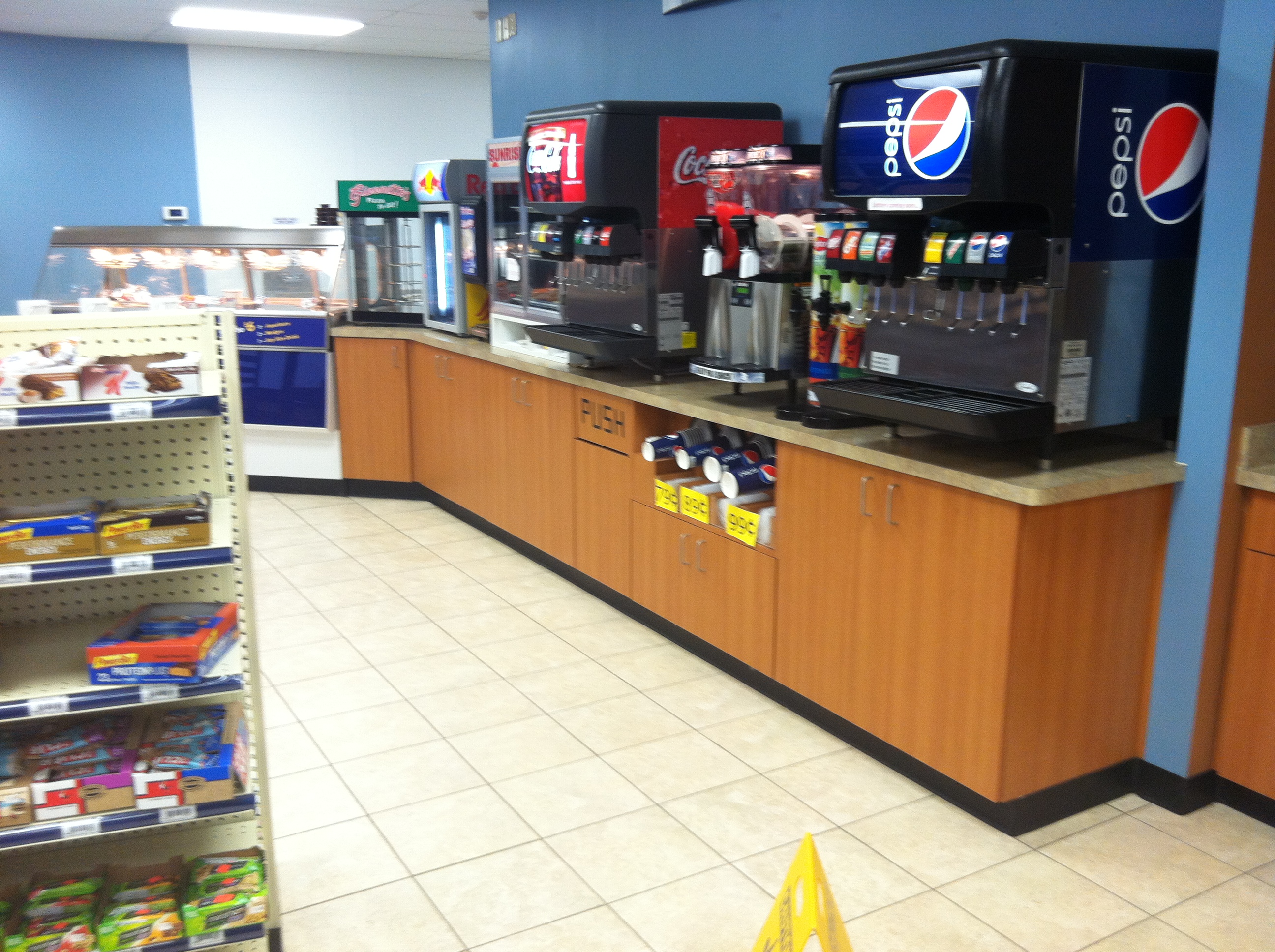 Retail soda display foodservice equipment