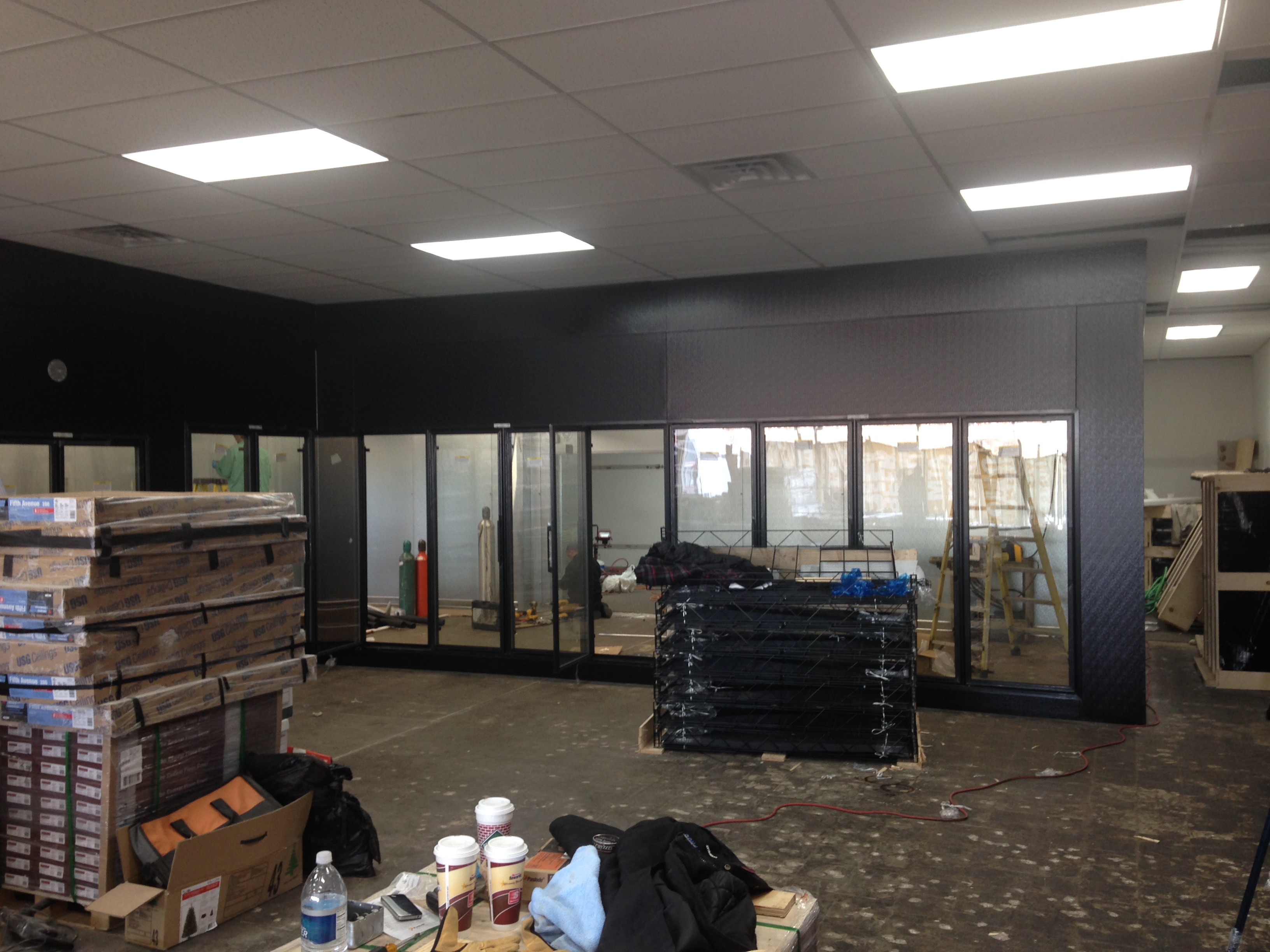 Install of retail coolers