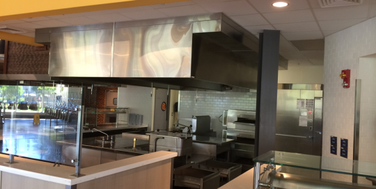 Interior de una cocina comercial