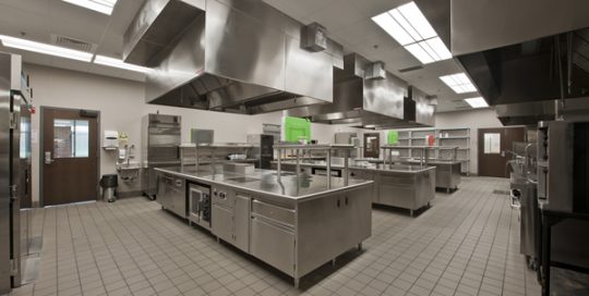 Interior de una cocina comercial